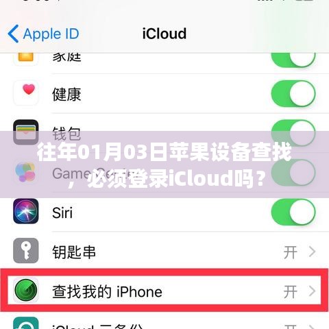 苹果设备查找功能是否需要登录iCloud?日期解析