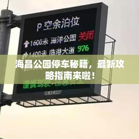 海昌公园停车秘籍,最新攻略指南来啦!