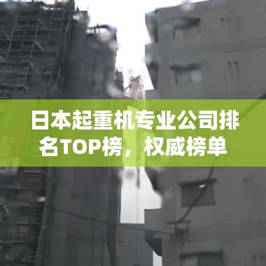 日本起重机专业公司排名TOP榜,权威榜单揭晓!
